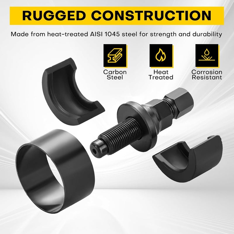 Acymner Power Steering Pulley Puller and Installer Tool Kit | Power Steering Pump Pulley Kit, Remover & Installer for Power Steering, Water Pump, and Vacuum Pump Pulleys - Image 4